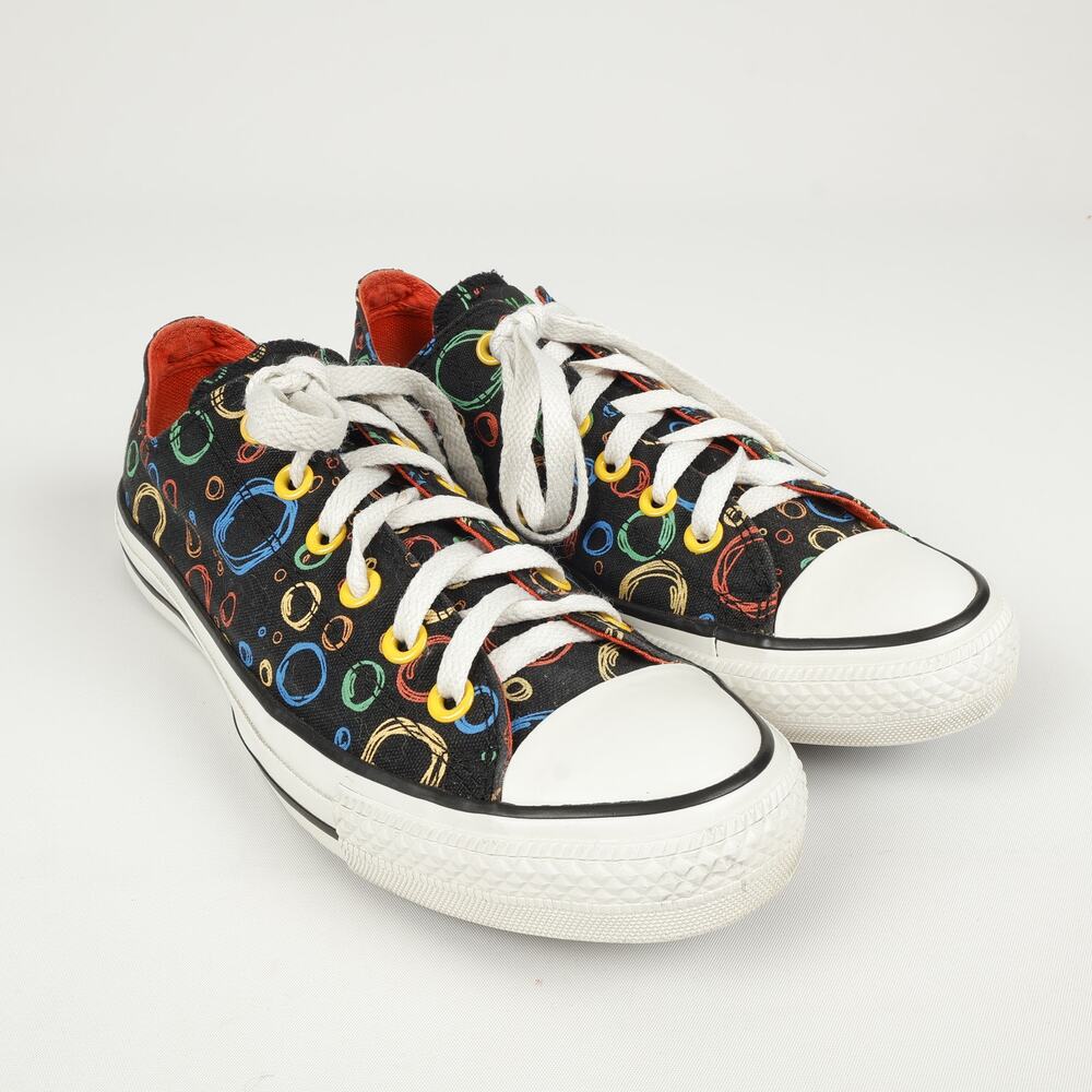 Converse Mens 7 Womens 9 Chuck Taylor All Star Low Top Circles Bubbles Shoes